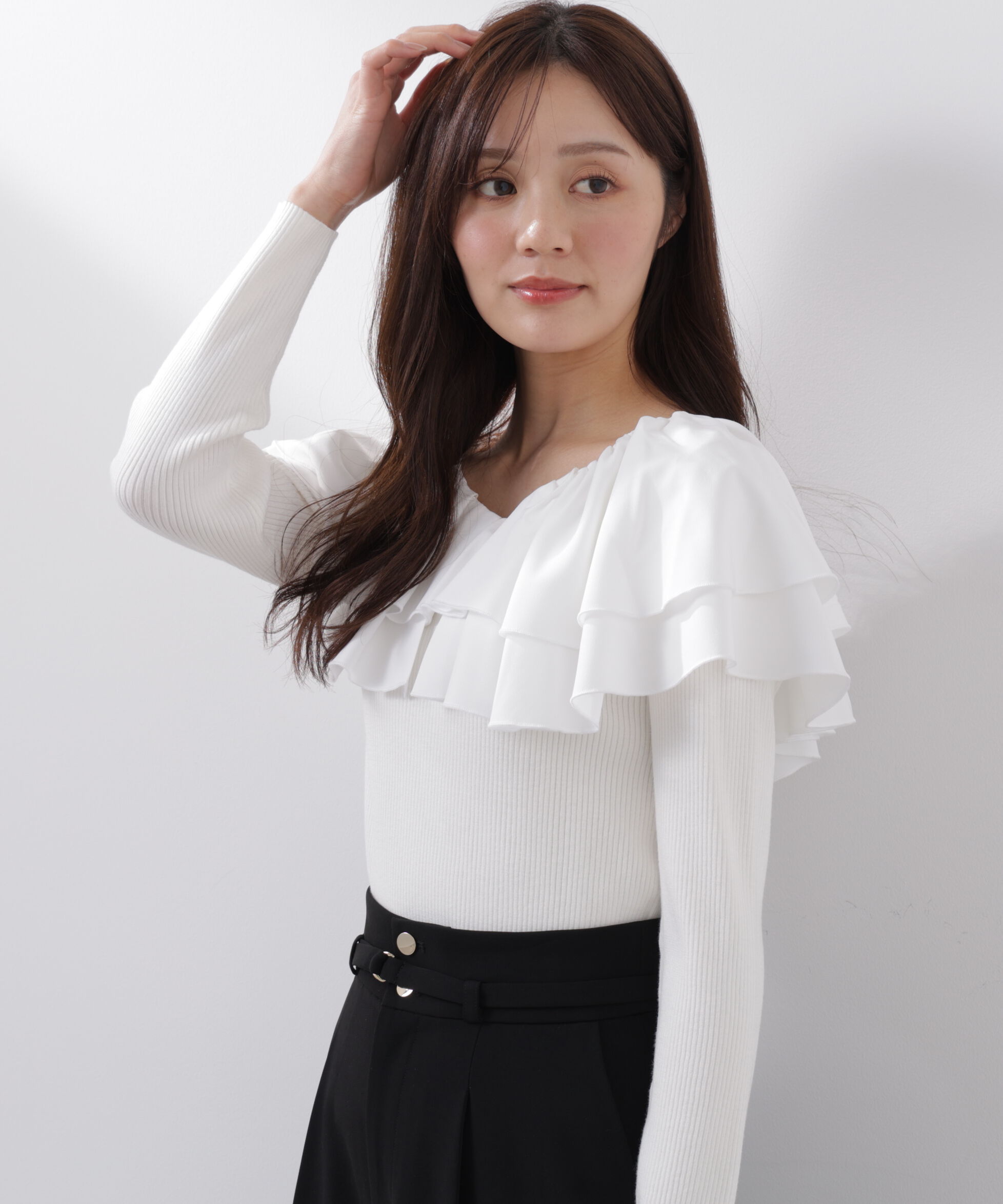 PROPORTION BODY DRESSING「ボリュームラッフルニット　　26SS」|ニット・セーター|