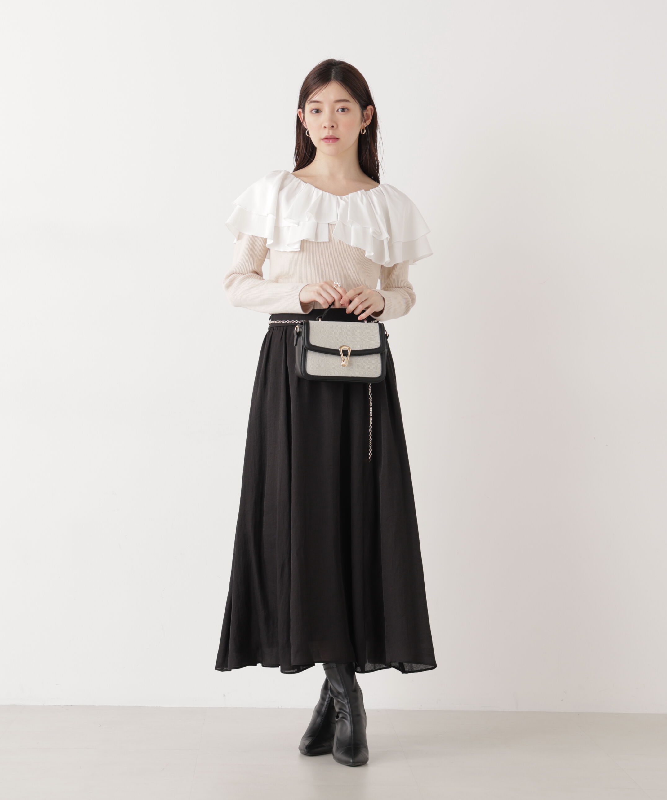 PROPORTION BODY DRESSING「ボリュームラッフルニット　　26SS」|ニット・セーター|