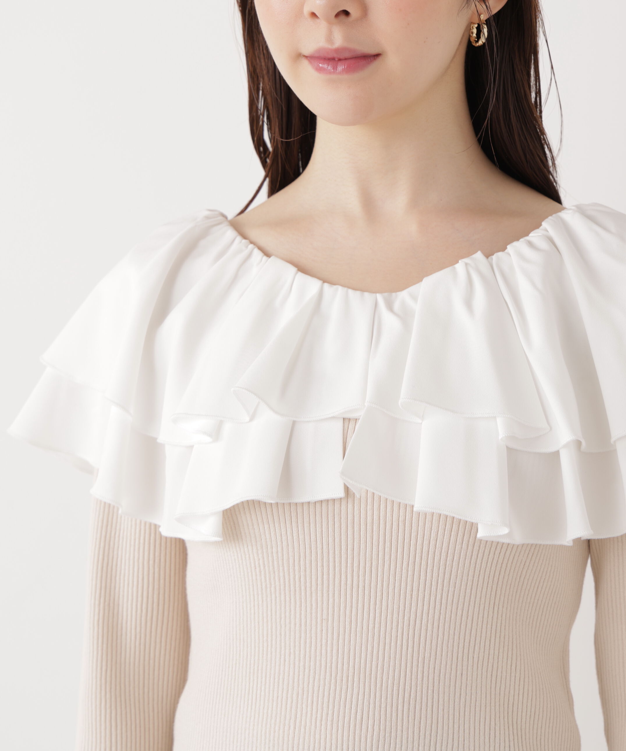 PROPORTION BODY DRESSING「ボリュームラッフルニット　　26SS」|ニット・セーター|