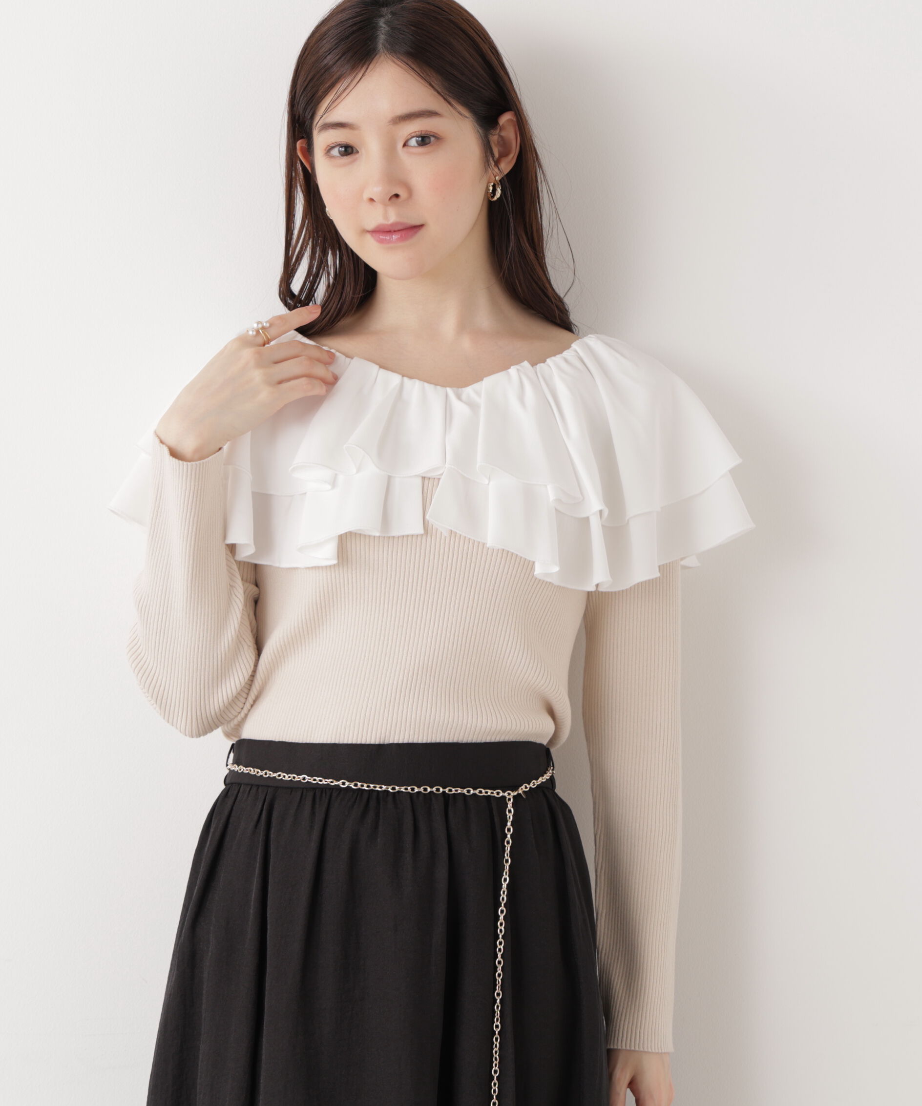 PROPORTION BODY DRESSING「ボリュームラッフルニット　　26SS」|ニット・セーター|