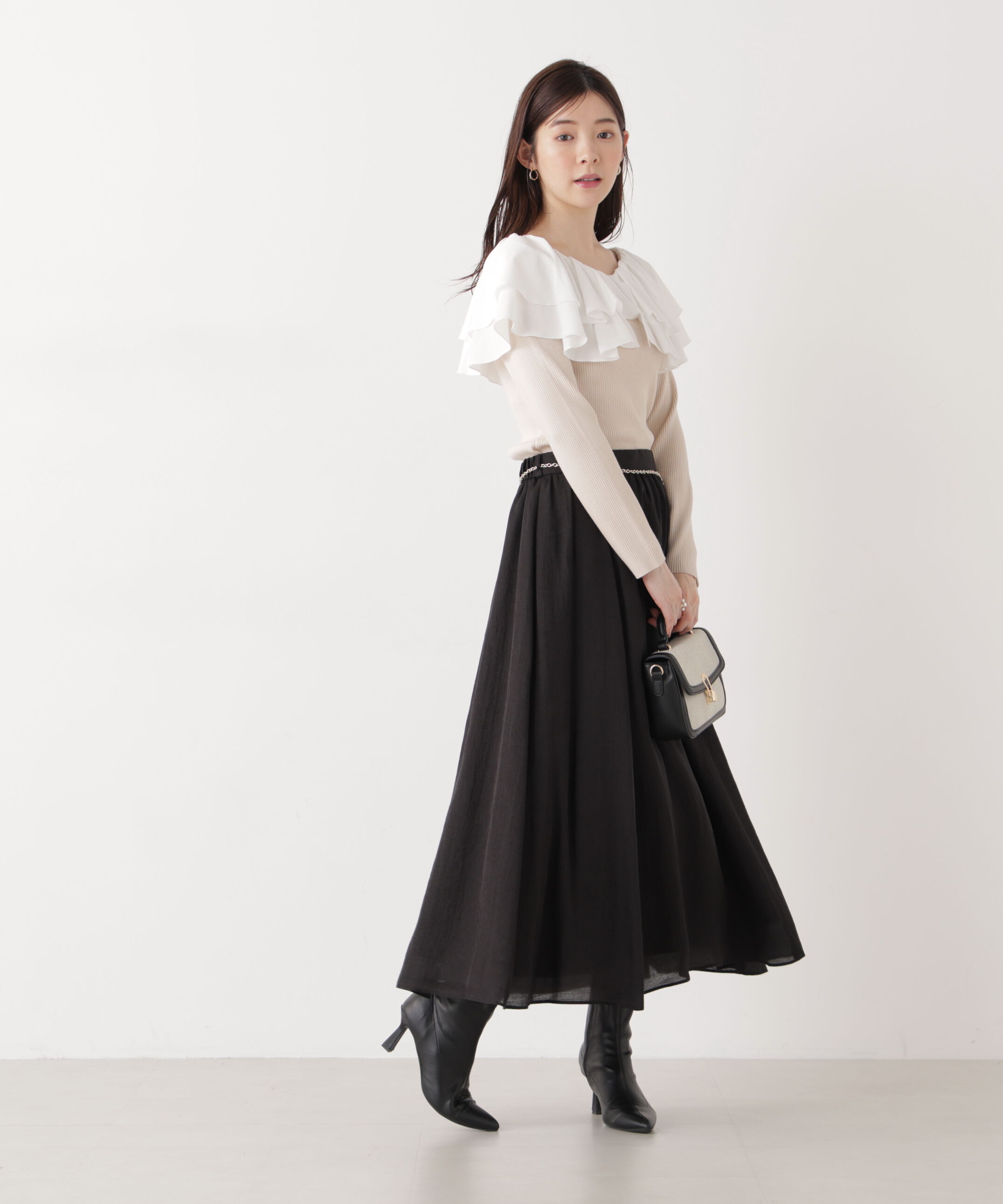 PROPORTION BODY DRESSING「ボリュームラッフルニット　　26SS」|ニット・セーター|