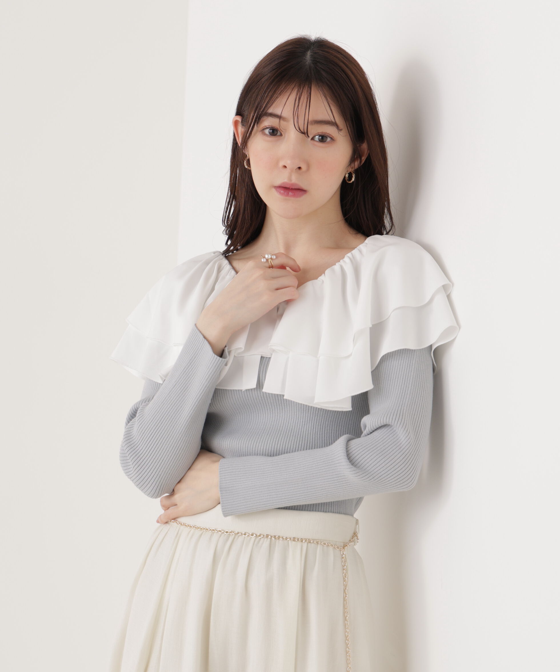 PROPORTION BODY DRESSING「ボリュームラッフルニット　　26SS」|ニット・セーター|