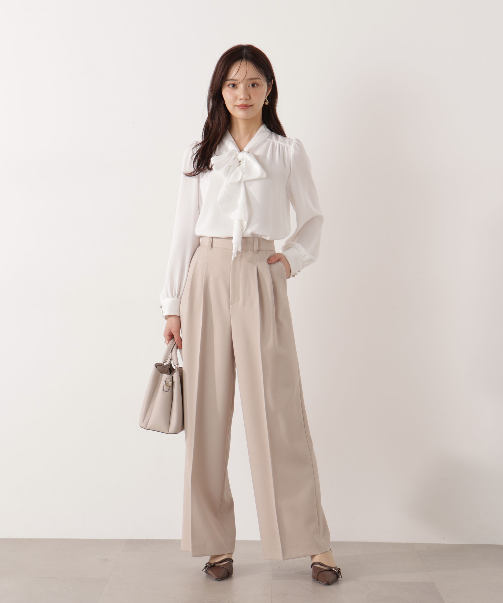 PROPORTION BODY DRESSING「ラッフルリボンブラウス　26SS」|シャツ・ブラウス|