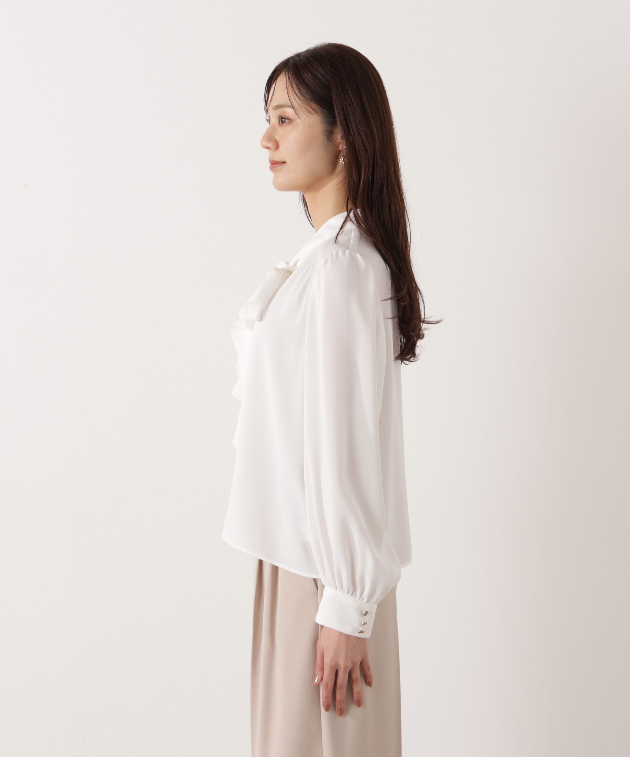 PROPORTION BODY DRESSING「ラッフルリボンブラウス　26SS」|シャツ・ブラウス|