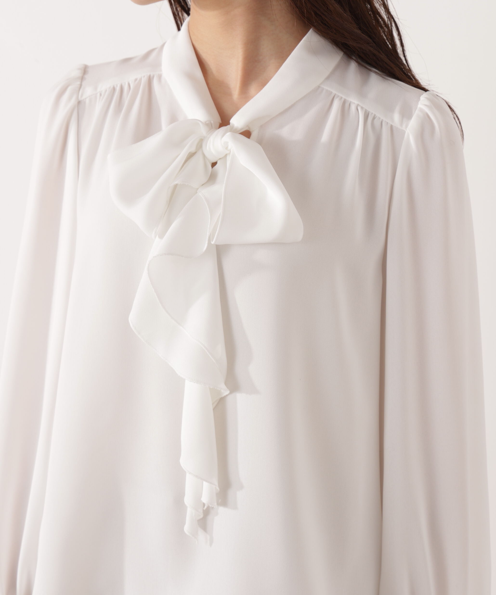 PROPORTION BODY DRESSING「ラッフルリボンブラウス　26SS」|シャツ・ブラウス|