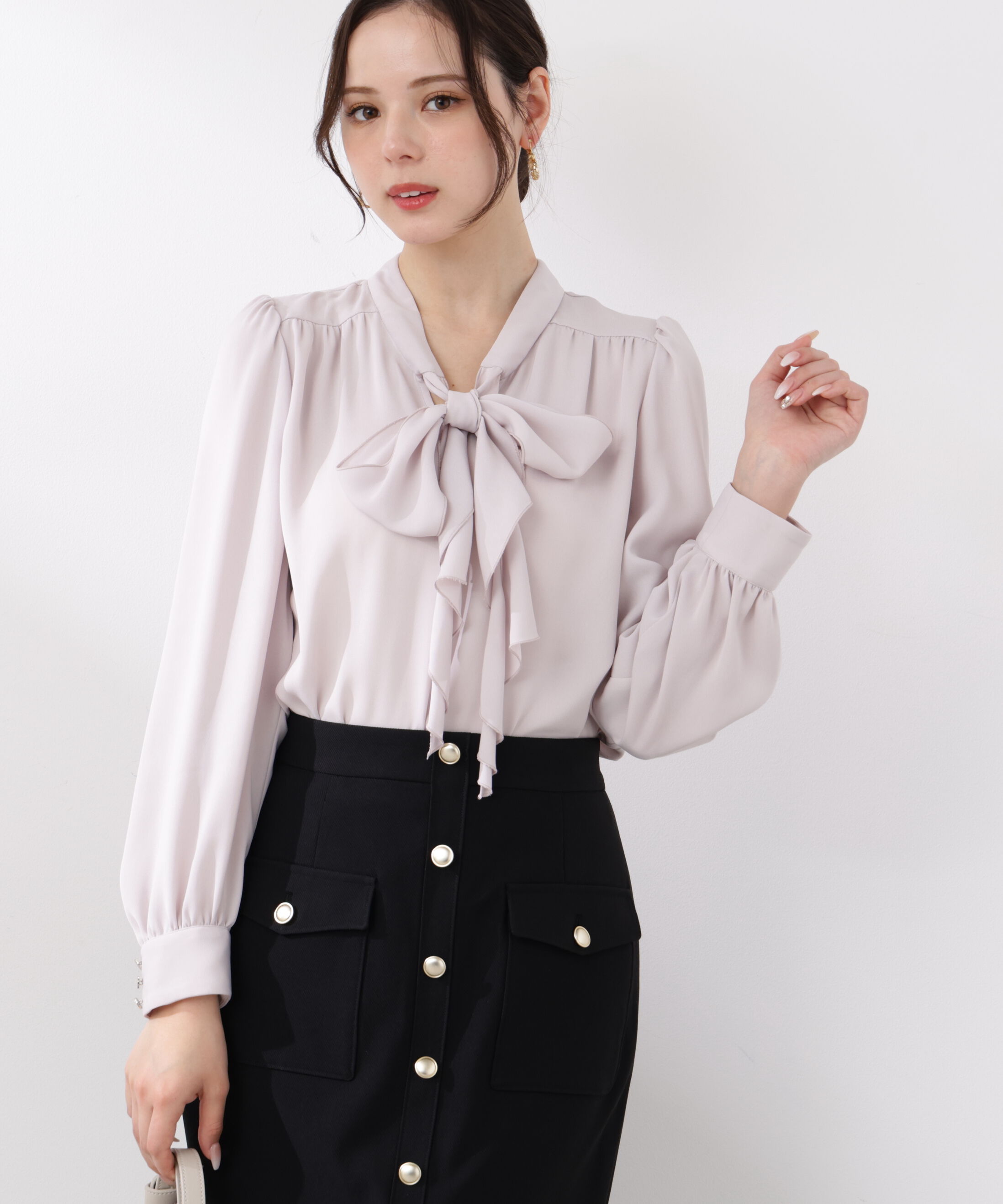 PROPORTION BODY DRESSING「ラッフルリボンブラウス　26SS」|シャツ・ブラウス|