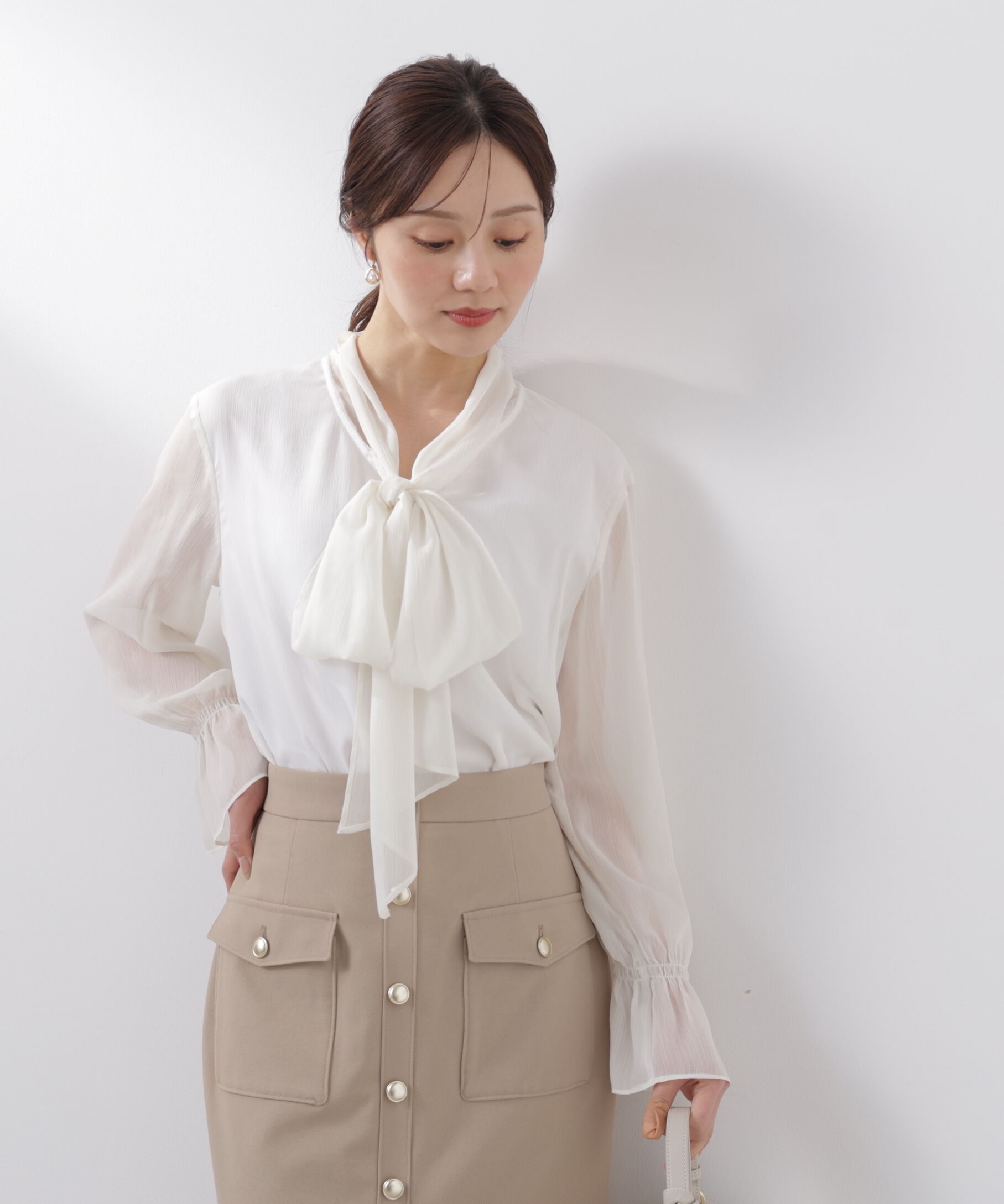 PROPORTION BODY DRESSING「ビッグリボンブラウス　26SS」|シャツ・ブラウス|