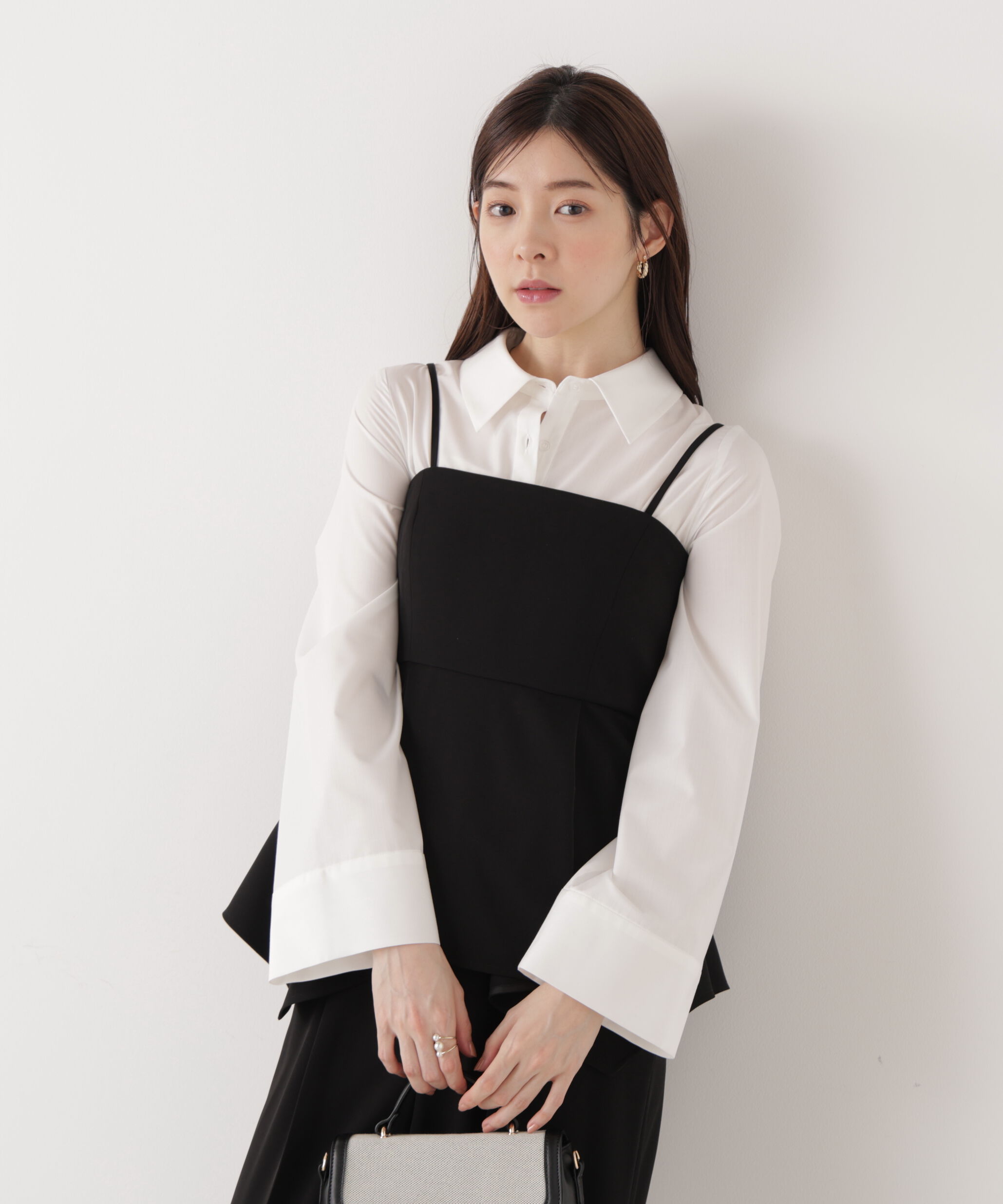 PROPORTION BODY DRESSING「〈a/mie〉フレアースリーブシャツ　26SS」|シャツ・ブラウス|