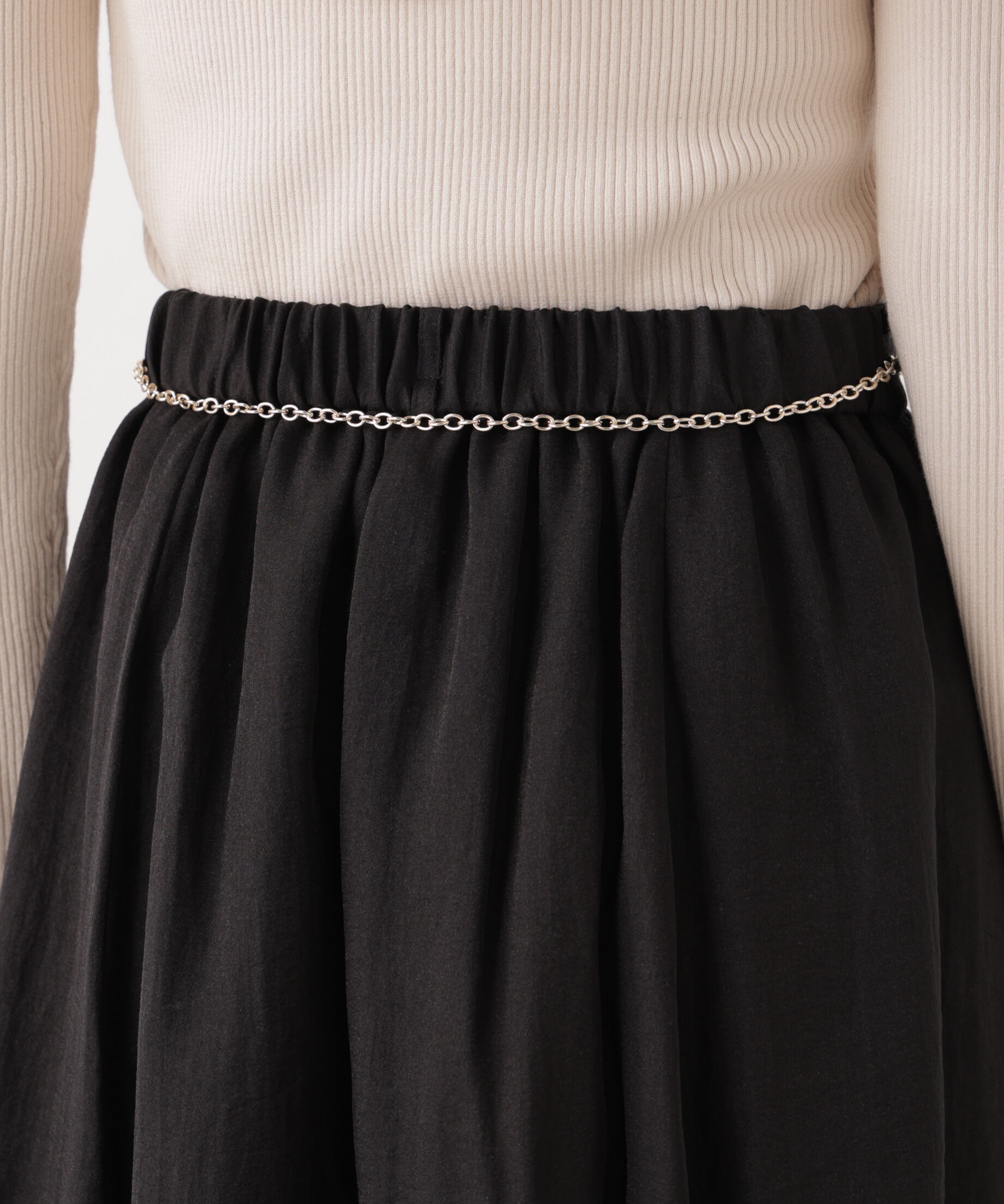 PROPORTION BODY DRESSING「チェーン付きギャザースカート　26SS」|スカート|