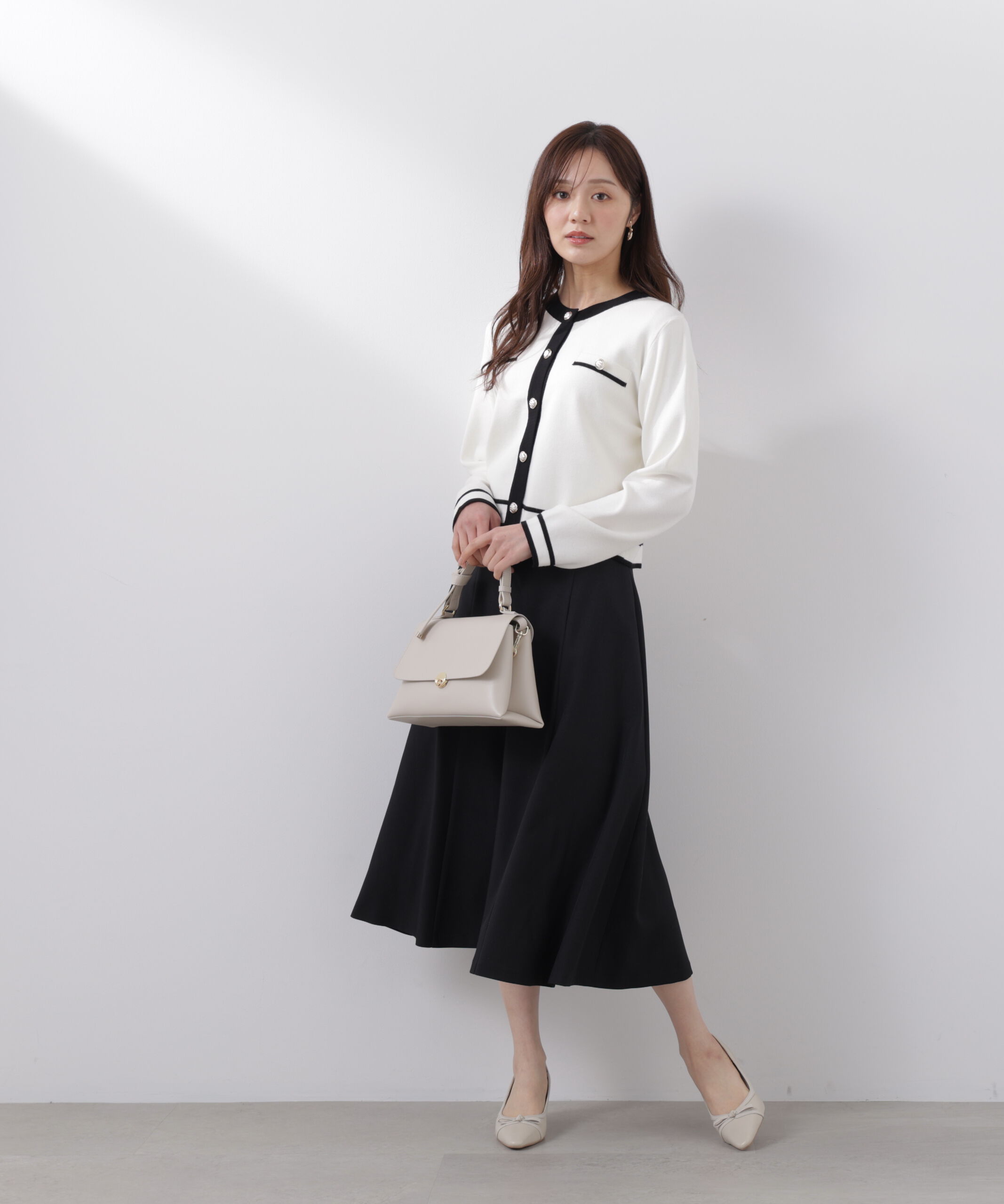 PROPORTION BODY DRESSING「スプリングフレアースカート　26SS」|スカート|ブラック