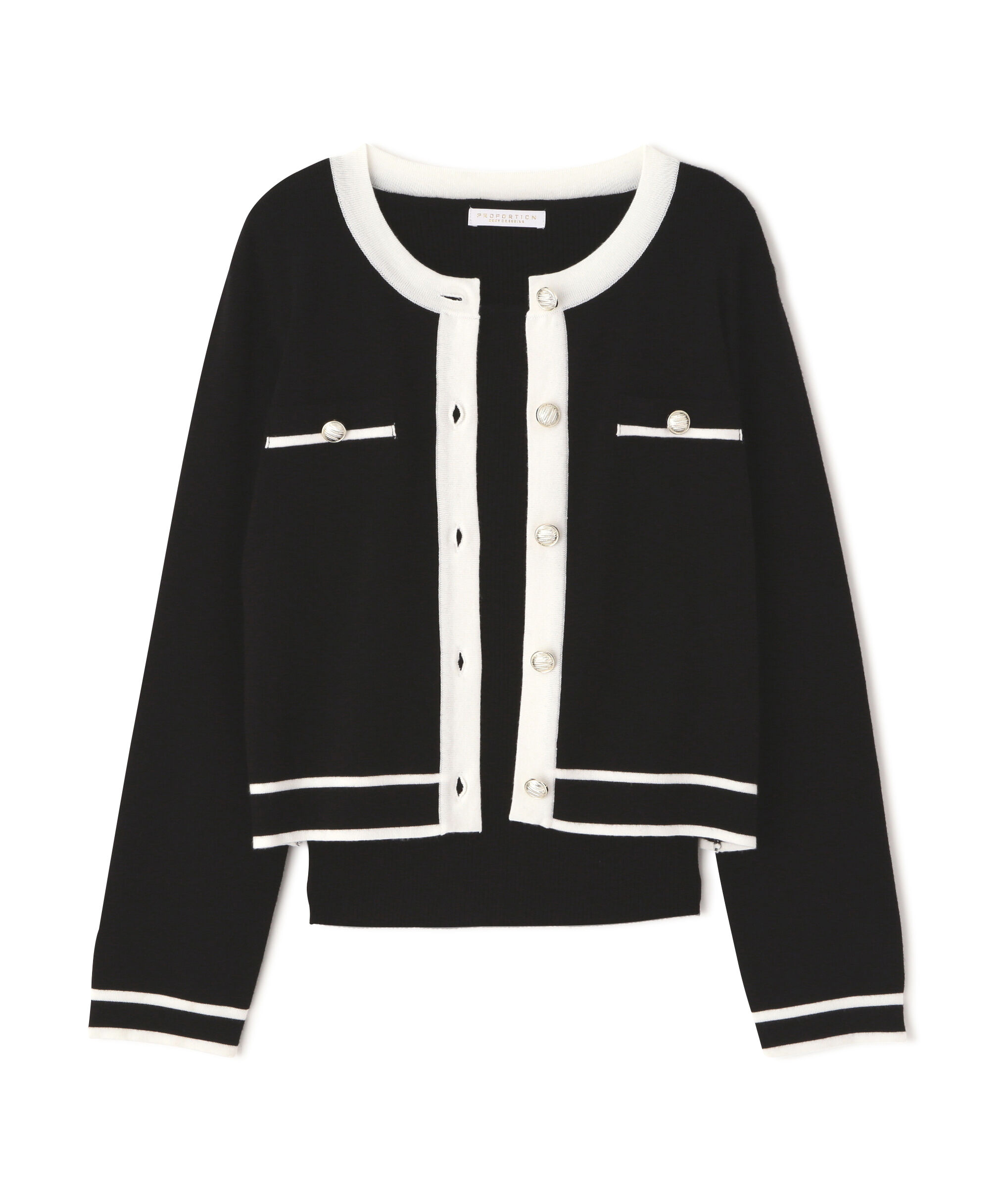 PROPORTION BODY DRESSING「バイカラーアンサンブル　26SS」|ニット・セーター|