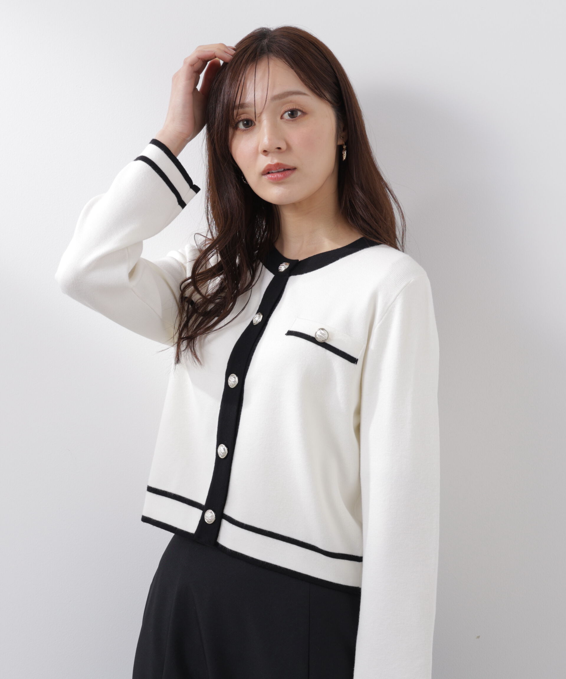 PROPORTION BODY DRESSING「バイカラーアンサンブル　26SS」|ニット・セーター|