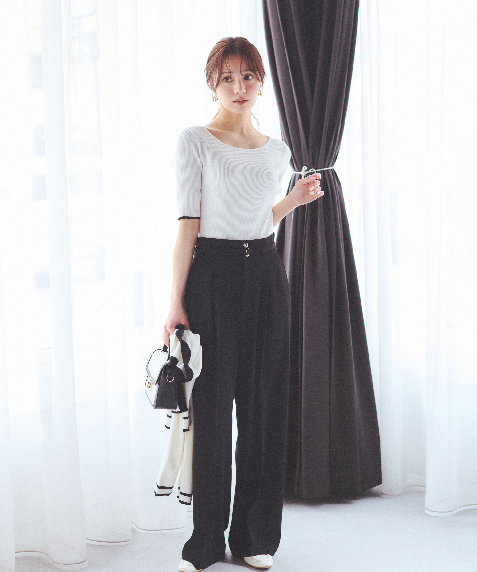 PROPORTION BODY DRESSING「バイカラーアンサンブル　26SS」|ニット・セーター|