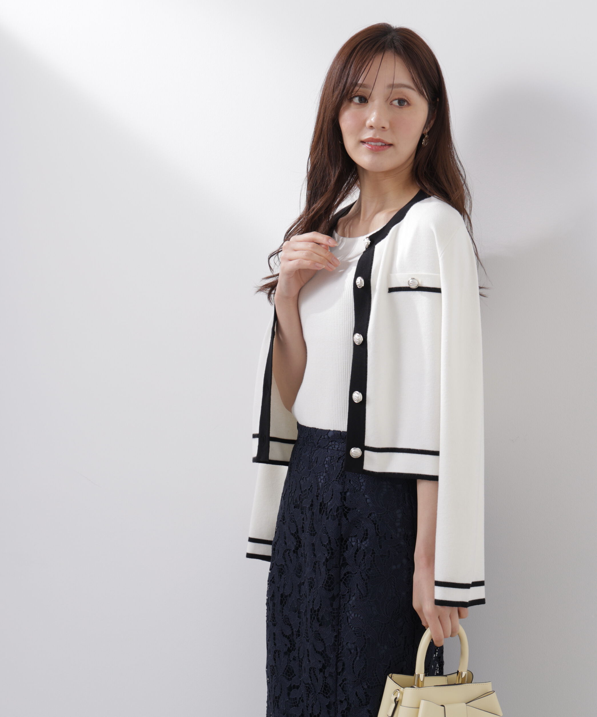 PROPORTION BODY DRESSING「バイカラーアンサンブル　26SS」|ニット・セーター|