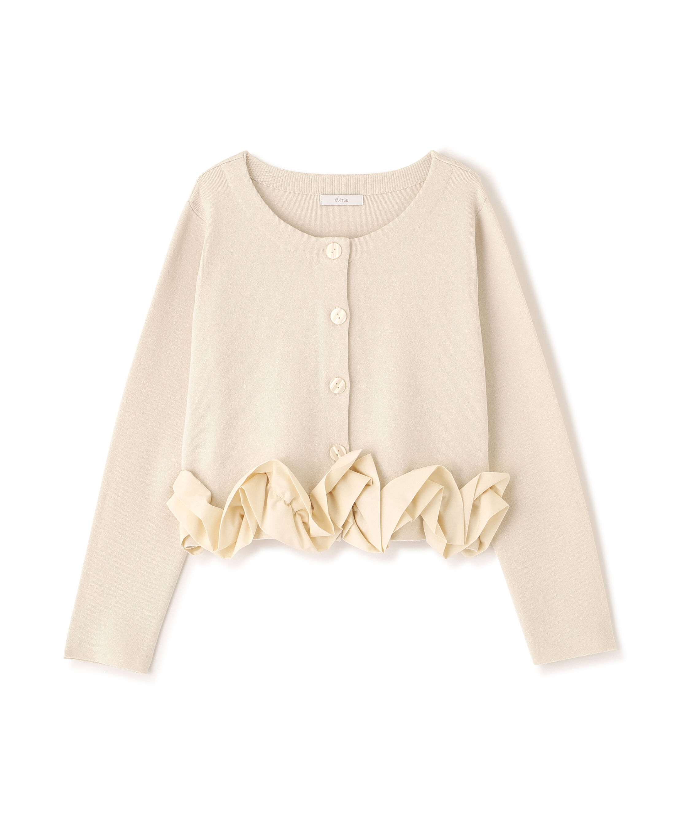 PROPORTION BODY DRESSING「〈a/mie〉ホイップペプラムニット　26SS」|カーディガン|