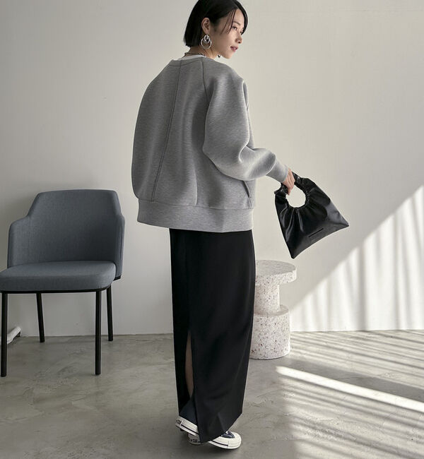 Doux archives「Ｗ　ＺＩＰボンディングノーカラーブルゾン」|Tシャツ・カットソー|