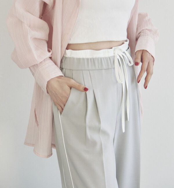 Doux archives「Ｗウエストサイドラインパンツ」|チノ|GREIGE