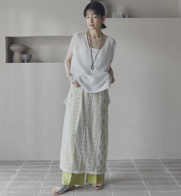 Doux archives「ラメメッシュベスト」|テーラードジャケット|