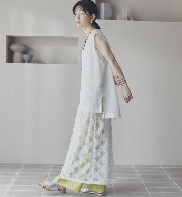 Doux archives「ラメメッシュベスト」|テーラードジャケット|