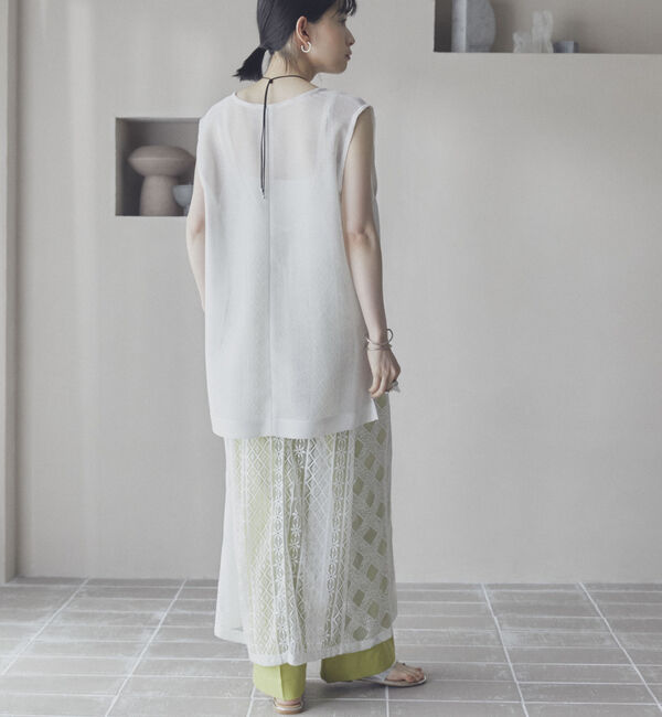 Doux archives「ラメメッシュベスト」|テーラードジャケット|