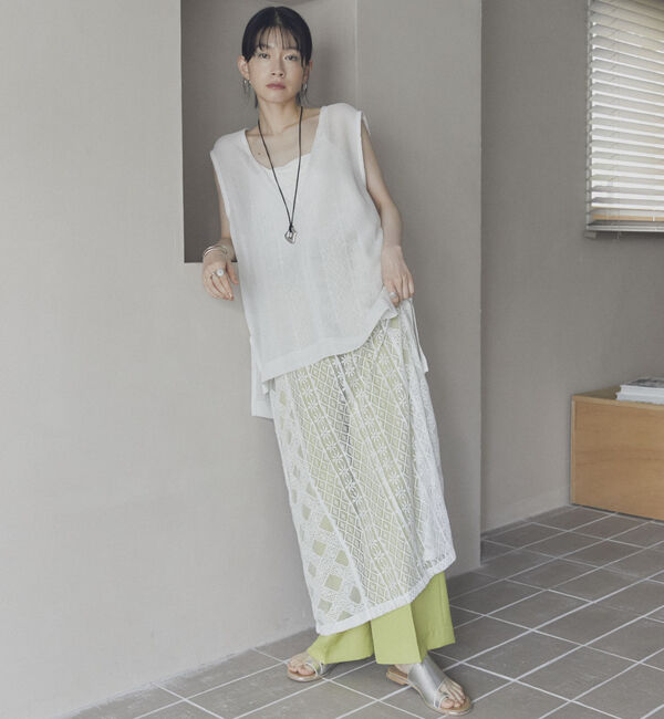 Doux archives「ラメメッシュベスト」|テーラードジャケット|