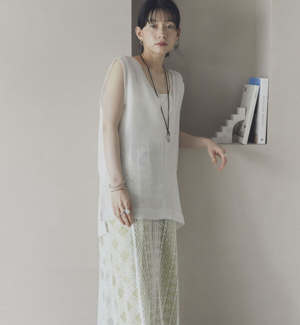 Doux archives「ラメメッシュベスト」|テーラードジャケット|