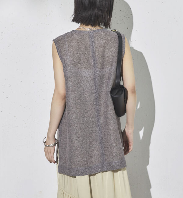 Doux archives「ラメメッシュベスト」|テーラードジャケット|