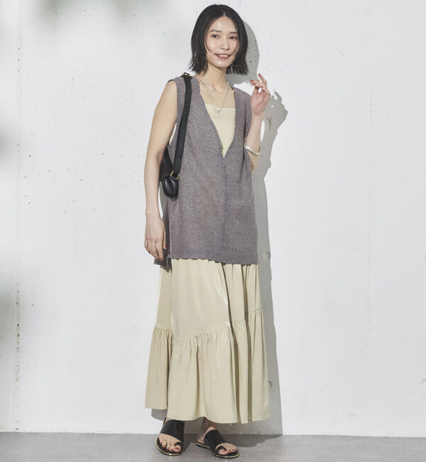 Doux archives「ラメメッシュベスト」|テーラードジャケット|