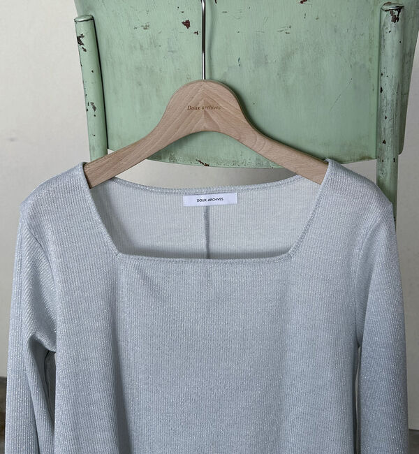 Doux archives「ラメスクエアネックロンＴｅｅ」|Tシャツ・カットソー|