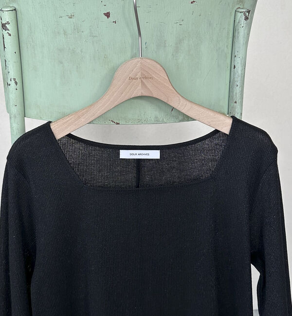 Doux archives「ラメスクエアネックロンＴｅｅ」|Tシャツ・カットソー|