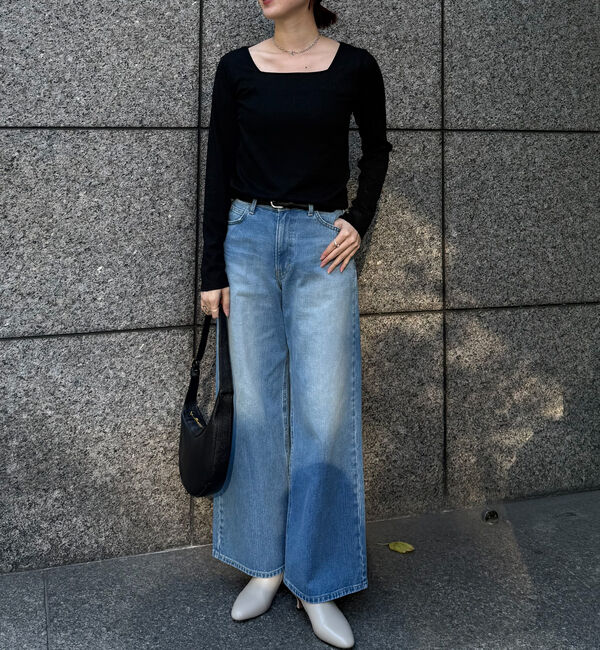 Doux archives「ラメスクエアネックロンＴｅｅ」|Tシャツ・カットソー|