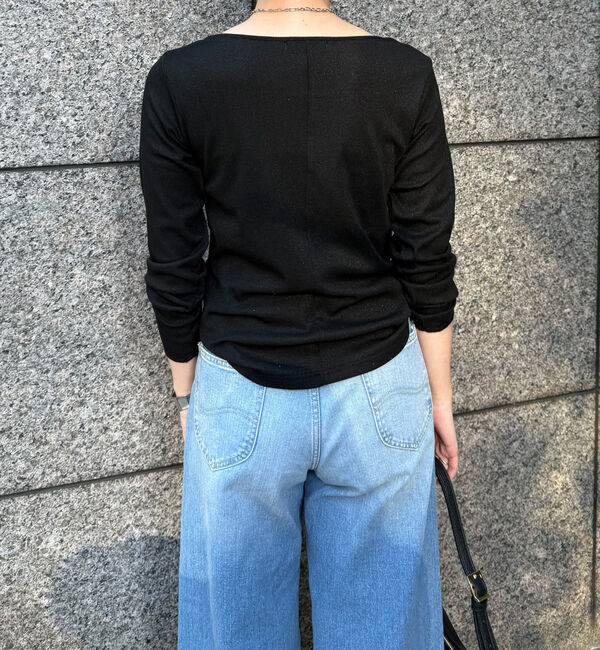 Doux archives「ラメスクエアネックロンＴｅｅ」|Tシャツ・カットソー|