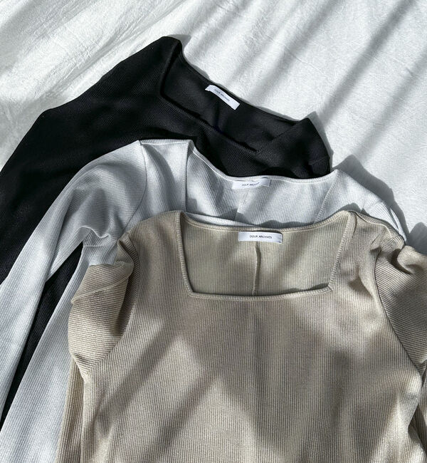 Doux archives「ラメスクエアネックロンＴｅｅ」|Tシャツ・カットソー|