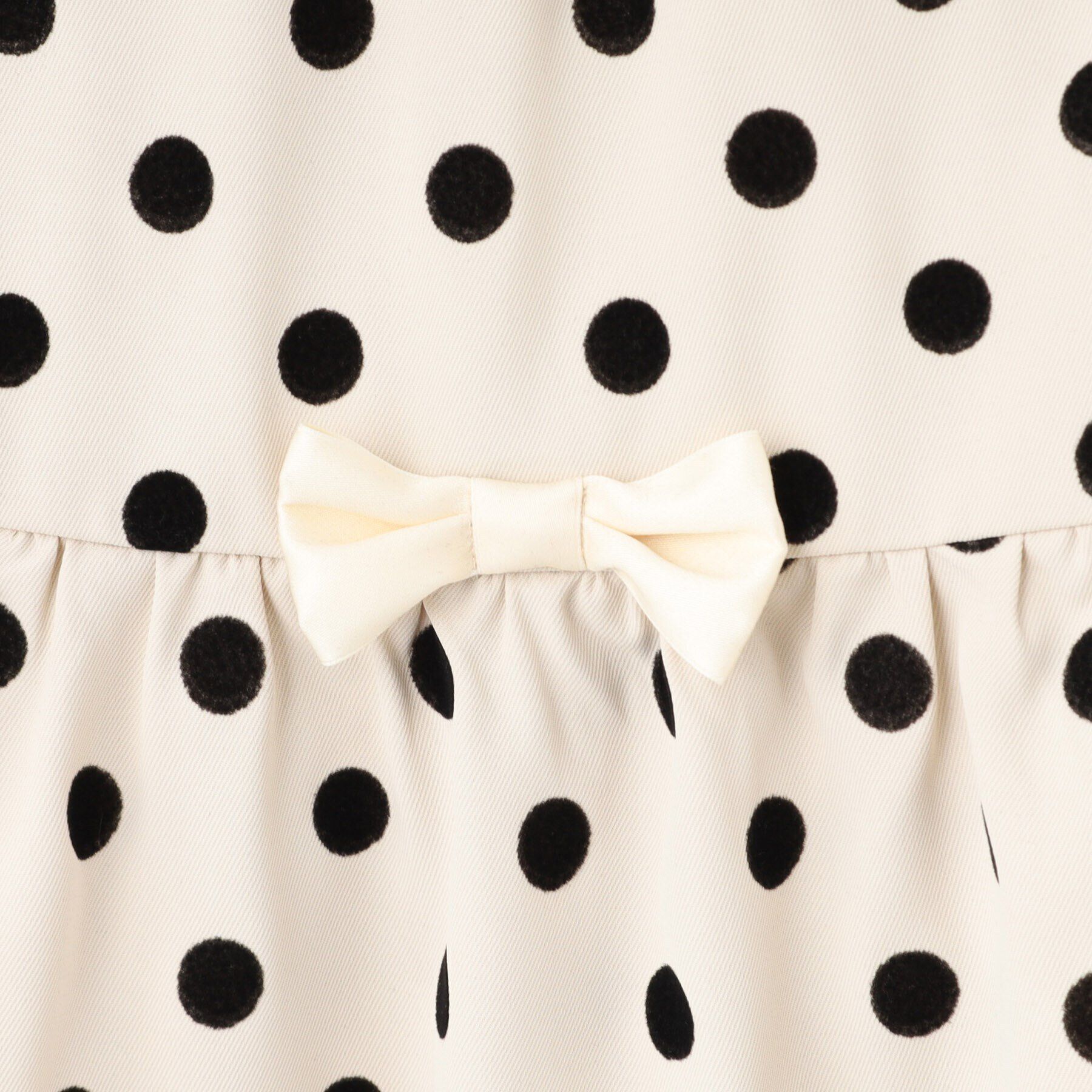 SHOO･LA･RUE「【100-140cm/プチセレ】フロッキードットワンピース」|ワンピース|