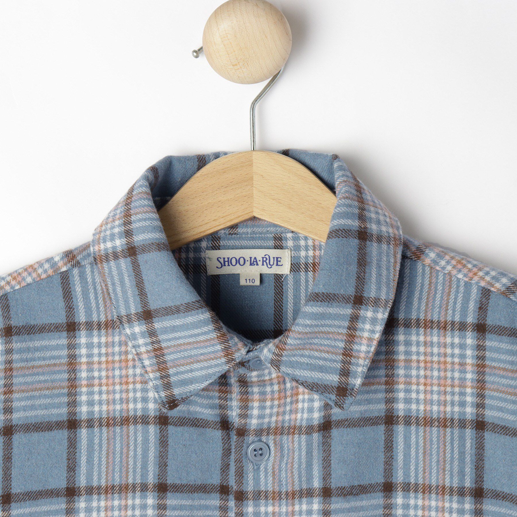 SHOO･LA･RUE「【100-150cm】チェックオーバーシャツ」|シャツ・ブラウス|