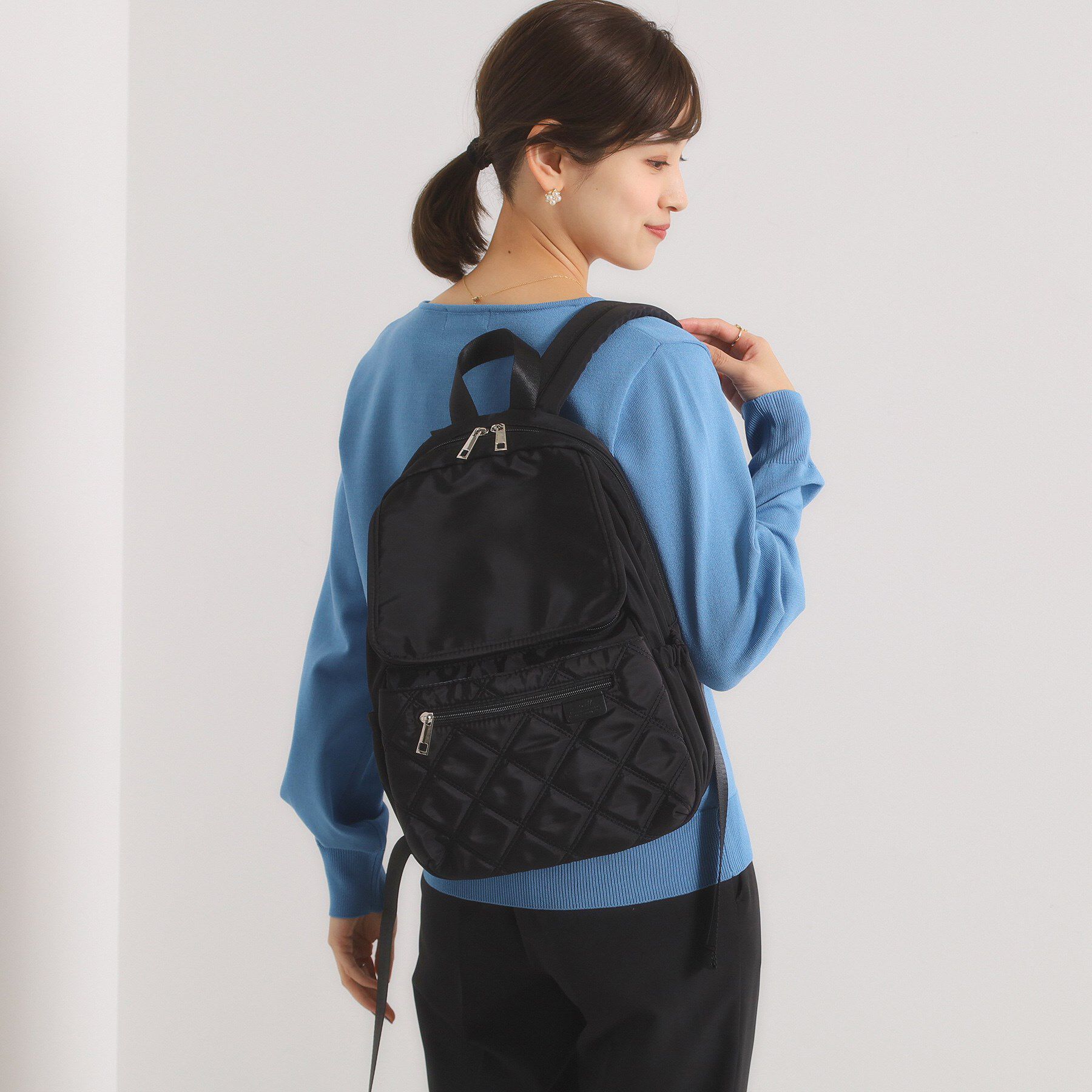 ITS&rsquo;DEMO「【10ポケット／A4】収納アドバイザーキルトリュック」|リュック|