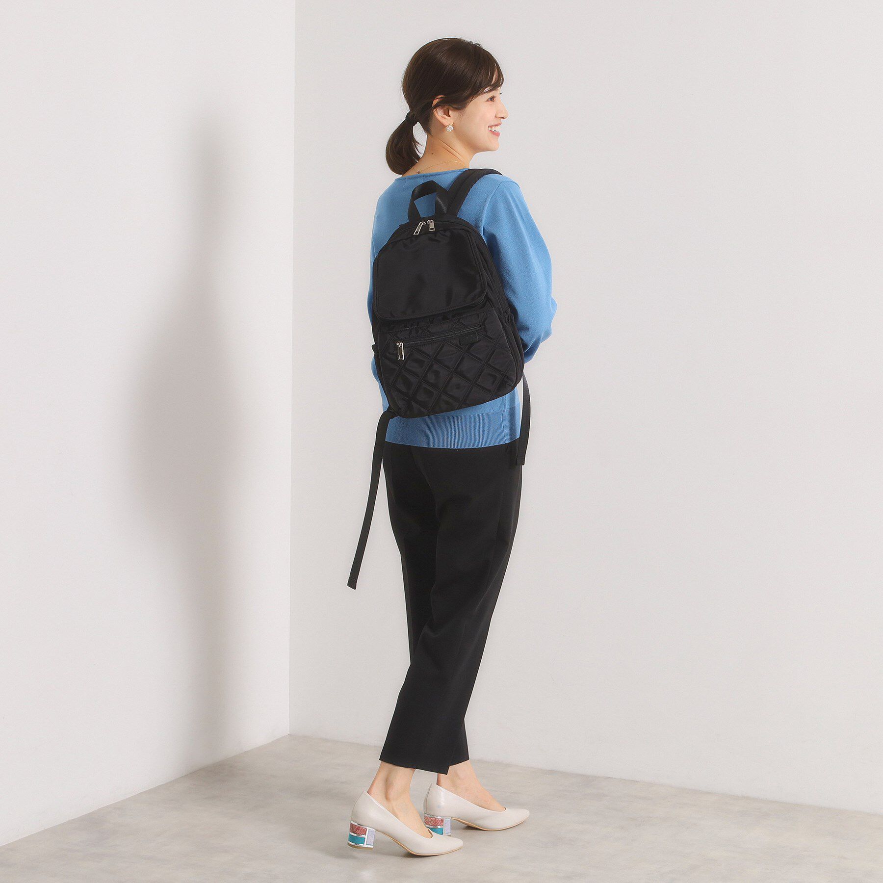 ITS&rsquo;DEMO「【10ポケット／A4】収納アドバイザーキルトリュック」|リュック|