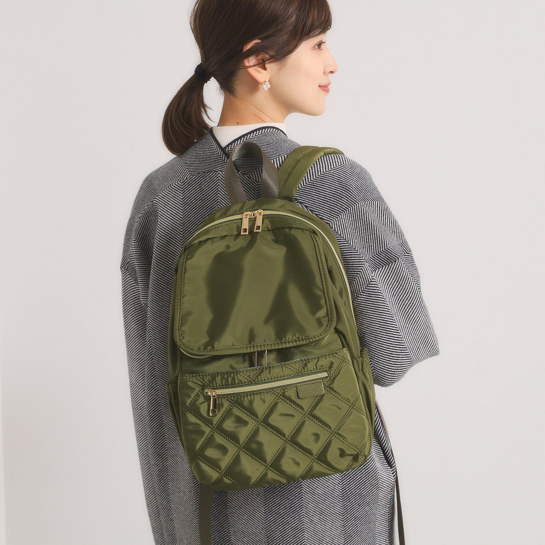 ITS&rsquo;DEMO「【10ポケット／A4】収納アドバイザーキルトリュック」|リュック|