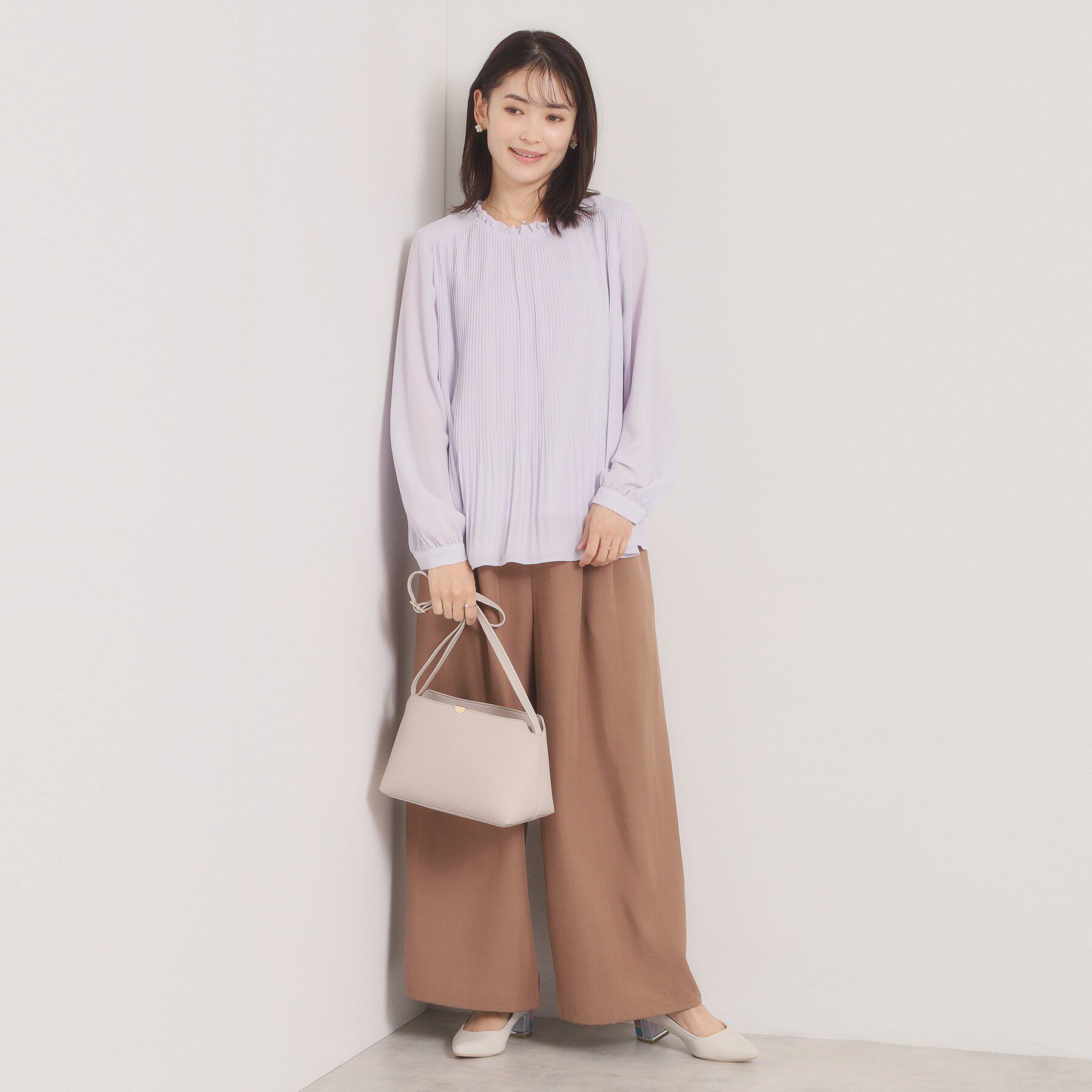 ITS&rsquo;DEMO「【入卒／手洗い可】プリーツブラウス」|シャツ・ブラウス|