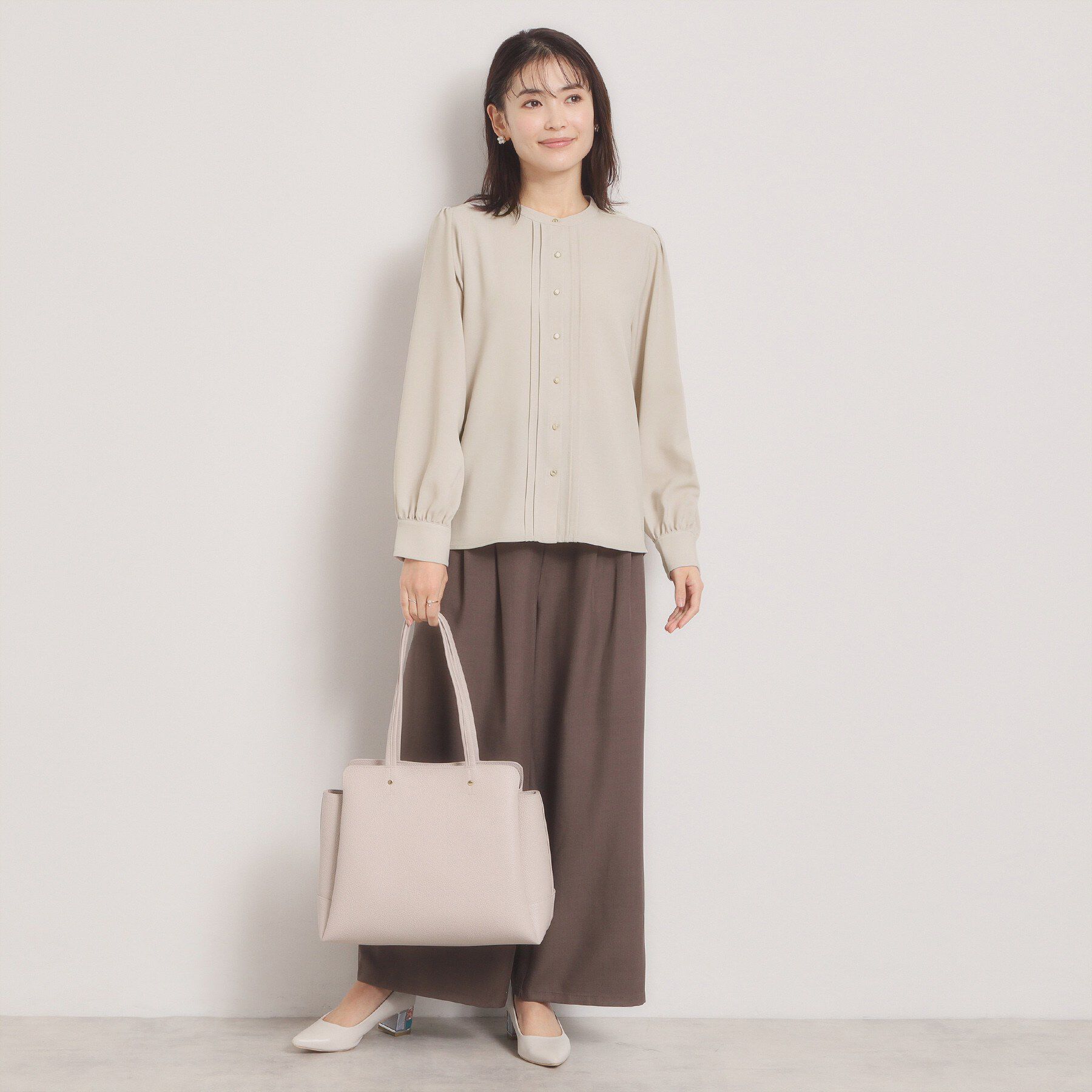 ITS&rsquo;DEMO「【入卒／手洗い可】フロントピンタックブラウス」|シャツ・ブラウス|