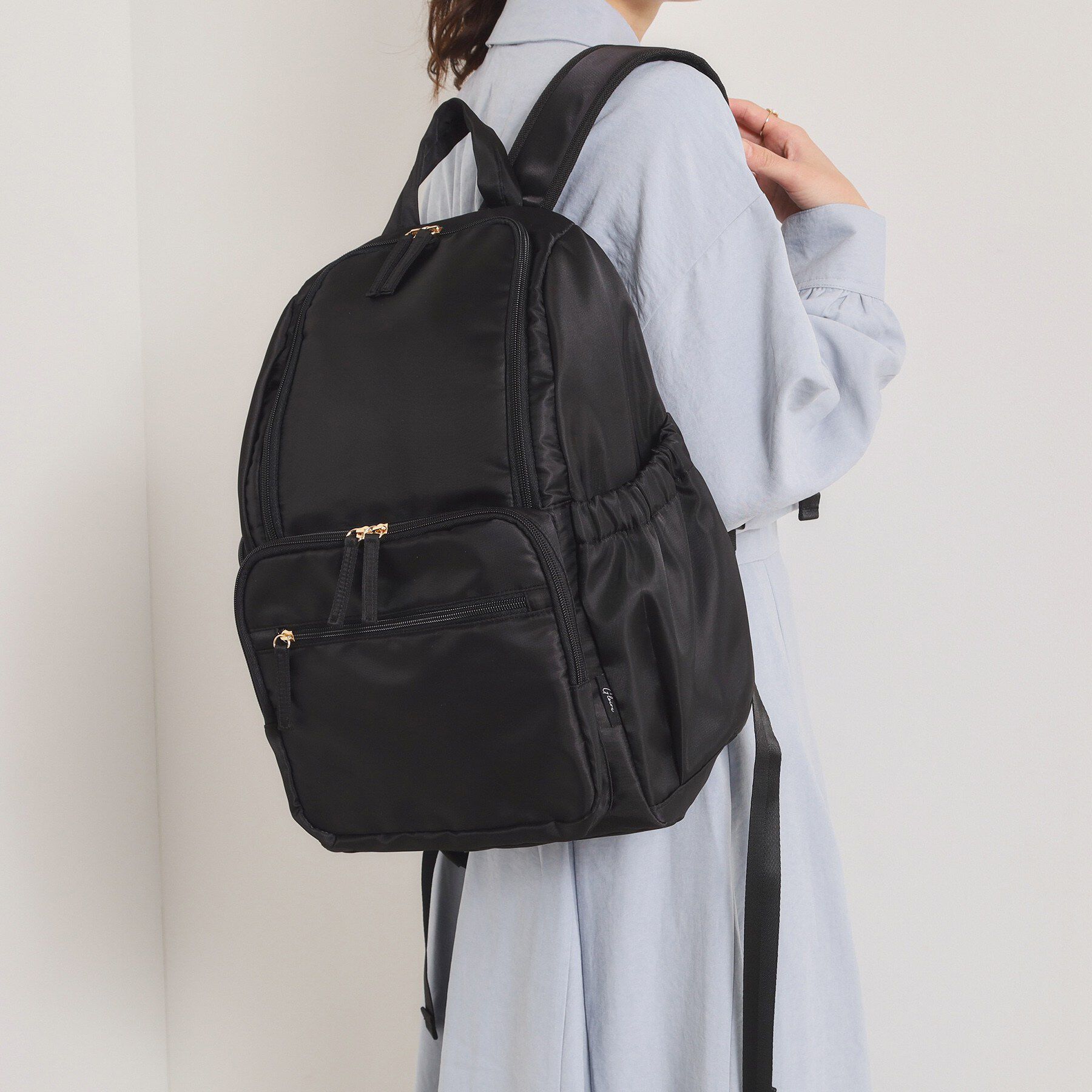 ITS&rsquo;DEMO「【PC対応】ツイル14ポケットリュック」|リュック|ブラック(019)