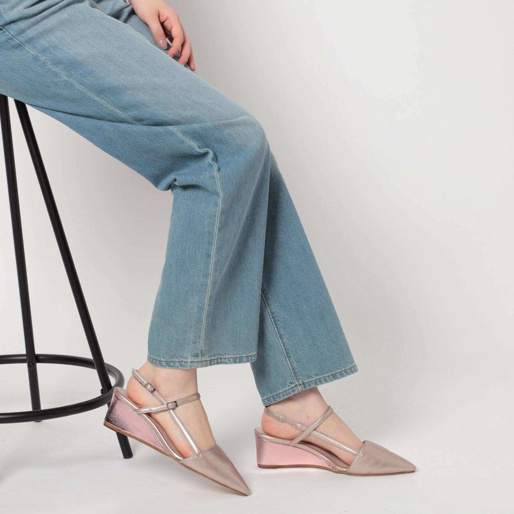 ESPERANZA「ウェッジソールバックストラップパンプス」|パンプス|