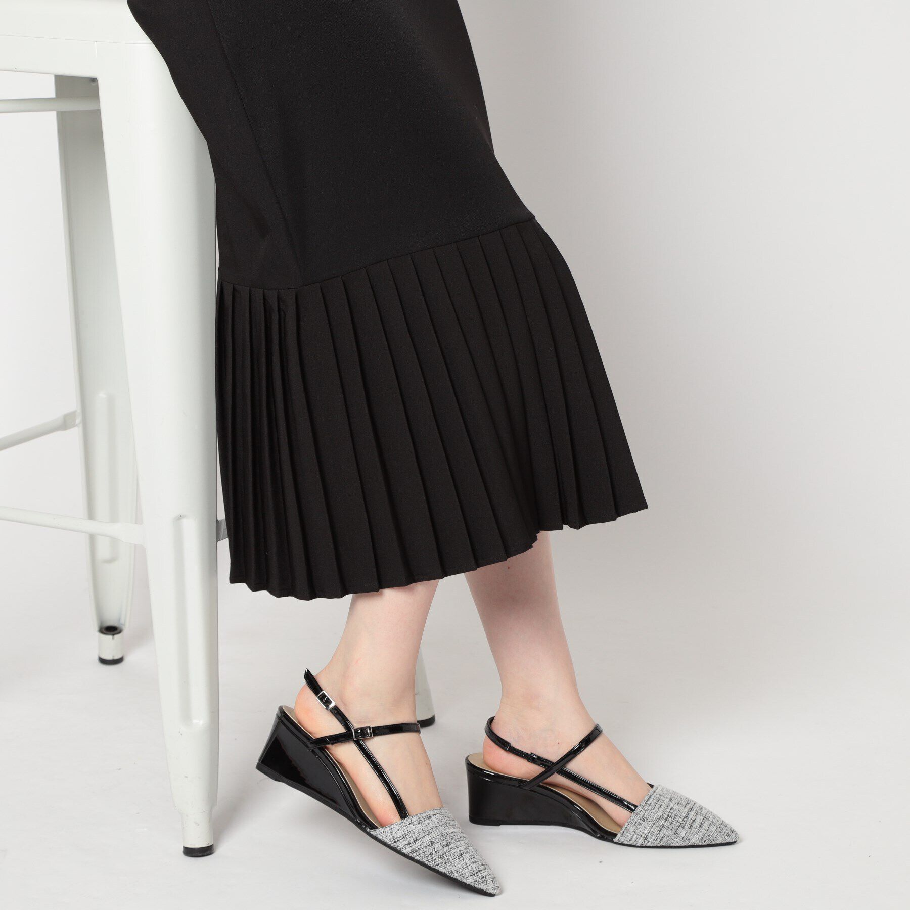 ESPERANZA「ウェッジソールバックストラップパンプス」|パンプス|