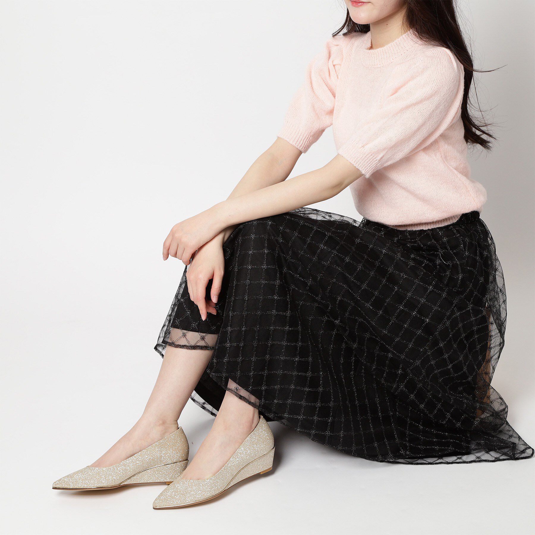 ESPERANZA「ポインテッドウェッジパンプス」|パンプス|