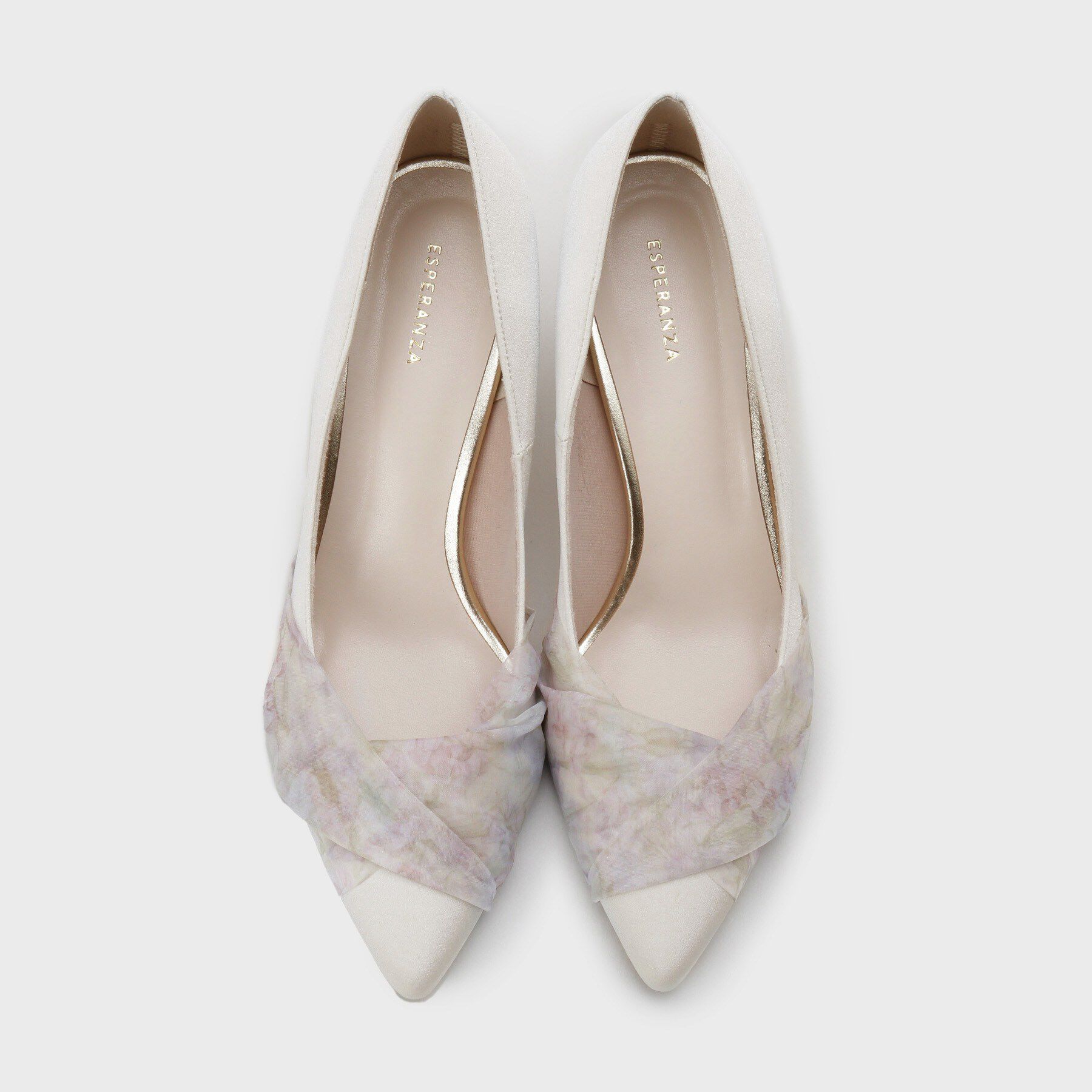 ESPERANZA「【Spring Collection】クロスシフォンリボンパンプス」|パンプス|