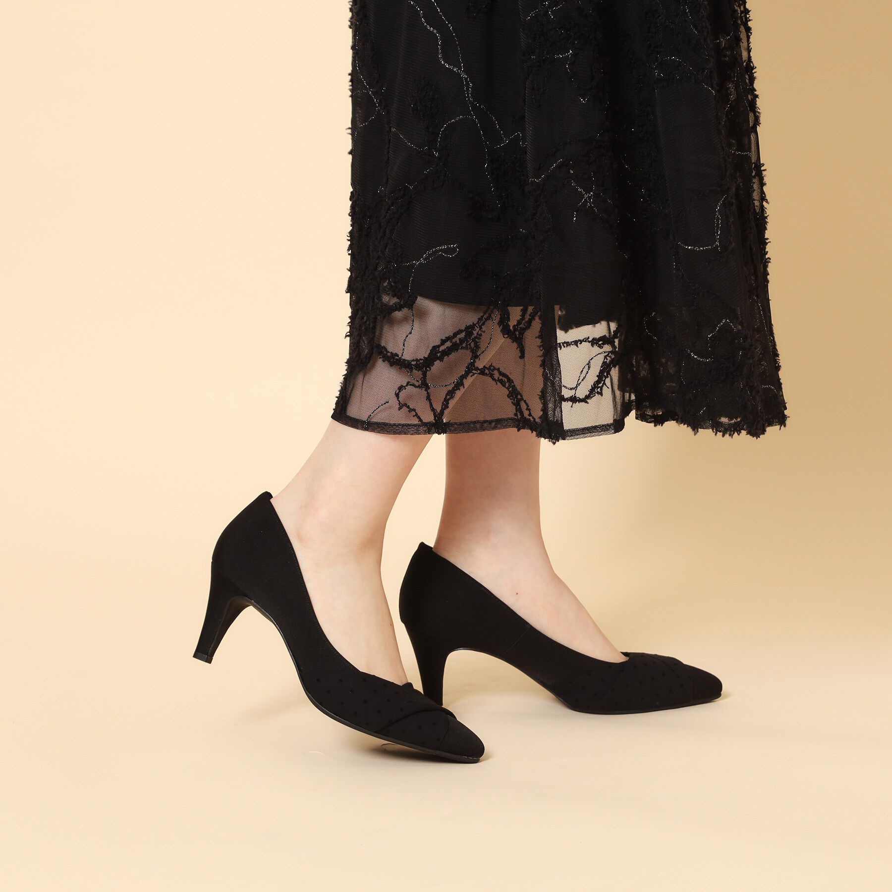 ESPERANZA「【Spring Collection】クロスシフォンリボンパンプス」|パンプス|