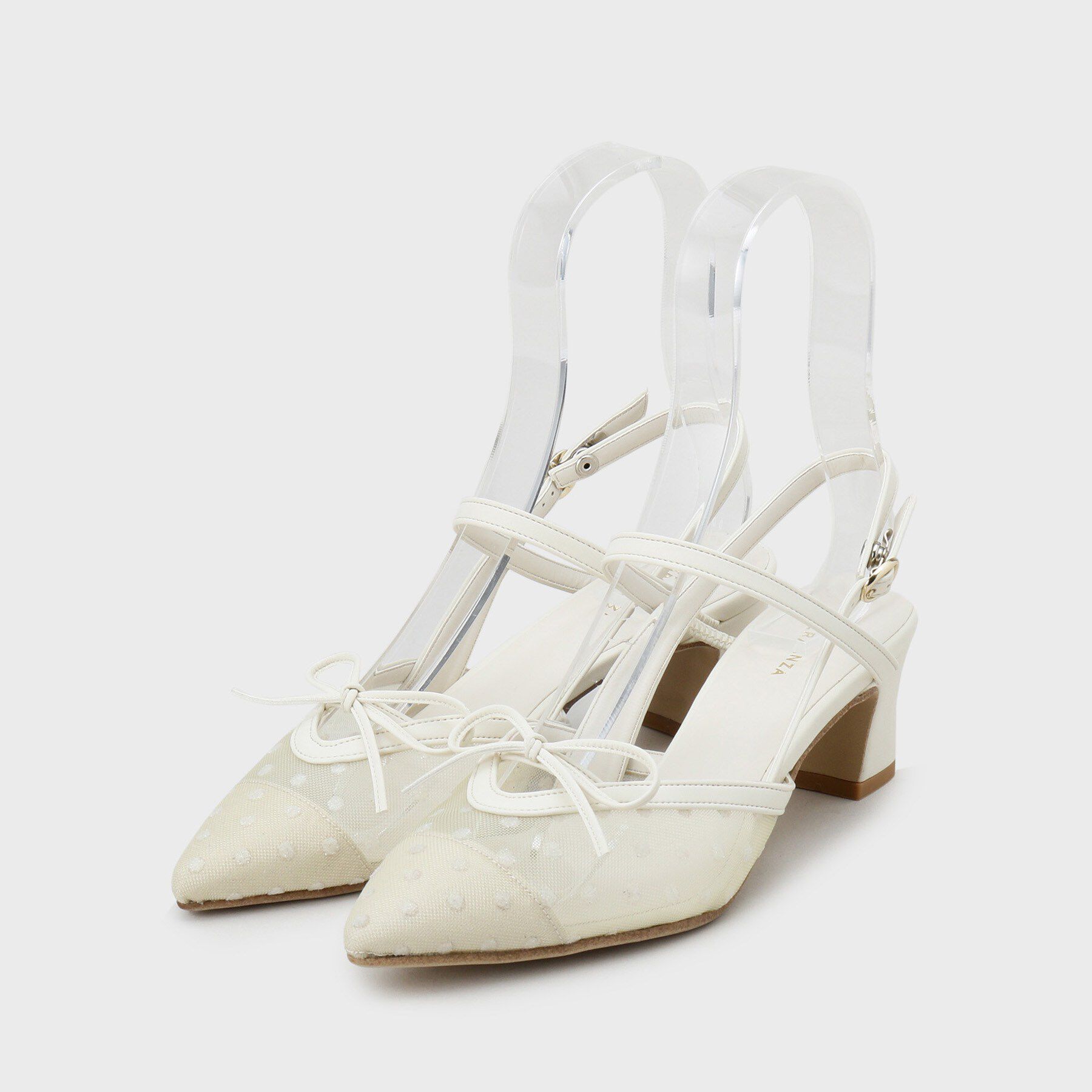 ESPERANZA「【Spring Collection】チュールリボンバックストラップパンプス」|パンプス|