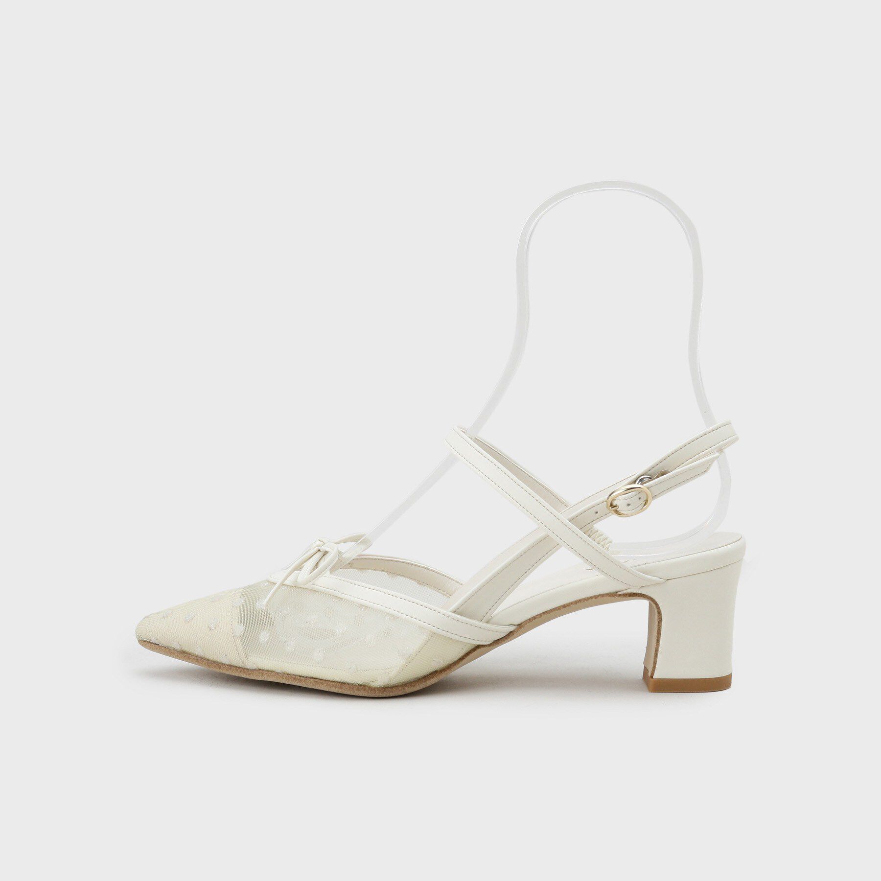 ESPERANZA「【Spring Collection】チュールリボンバックストラップパンプス」|パンプス|