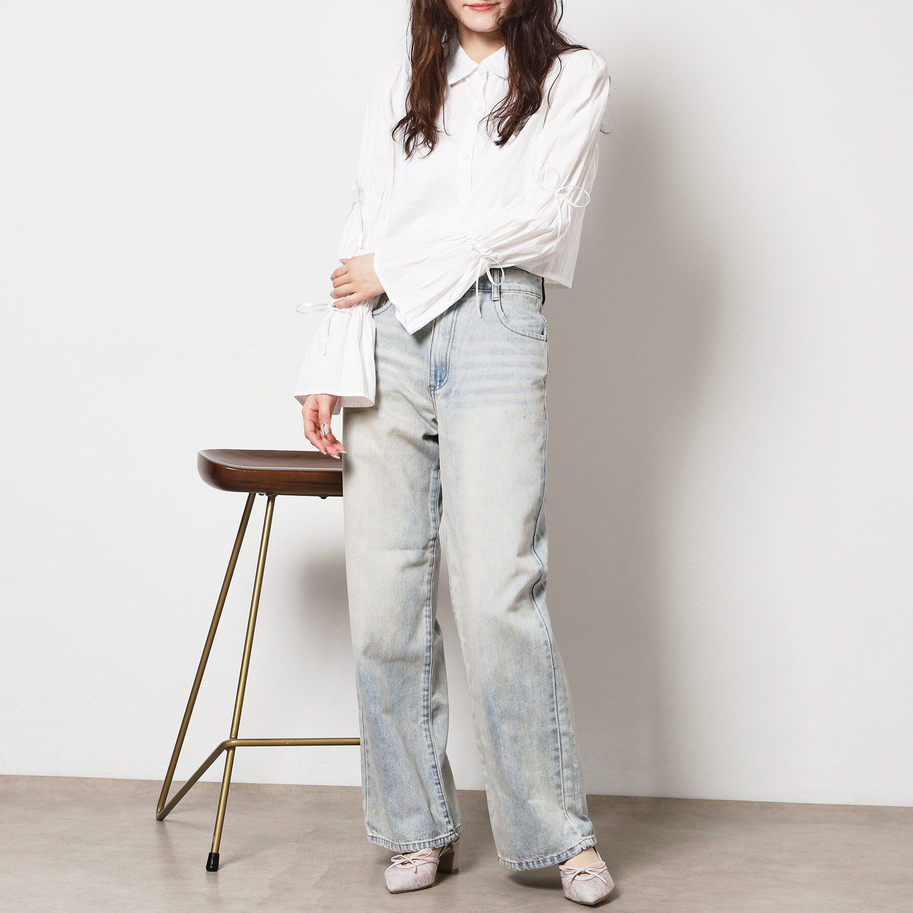 ESPERANZA「【Spring Collection】チュールリボンバックストラップパンプス」|パンプス|