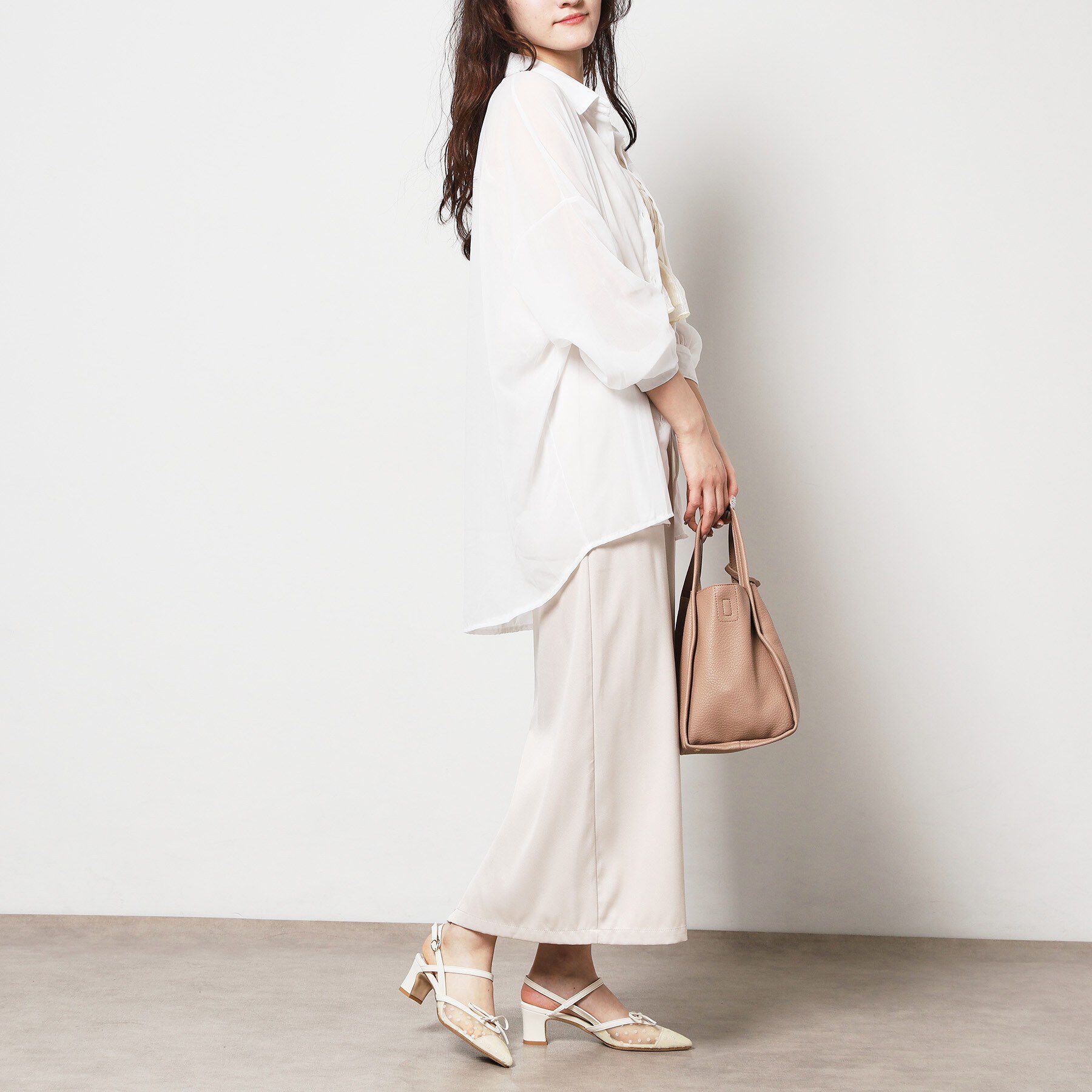 ESPERANZA「【Spring Collection】チュールリボンバックストラップパンプス」|パンプス|